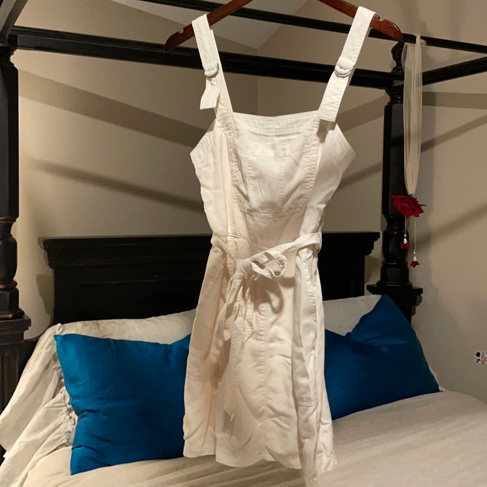 Abercrombie & Fitch ivory XS overalls pin dress